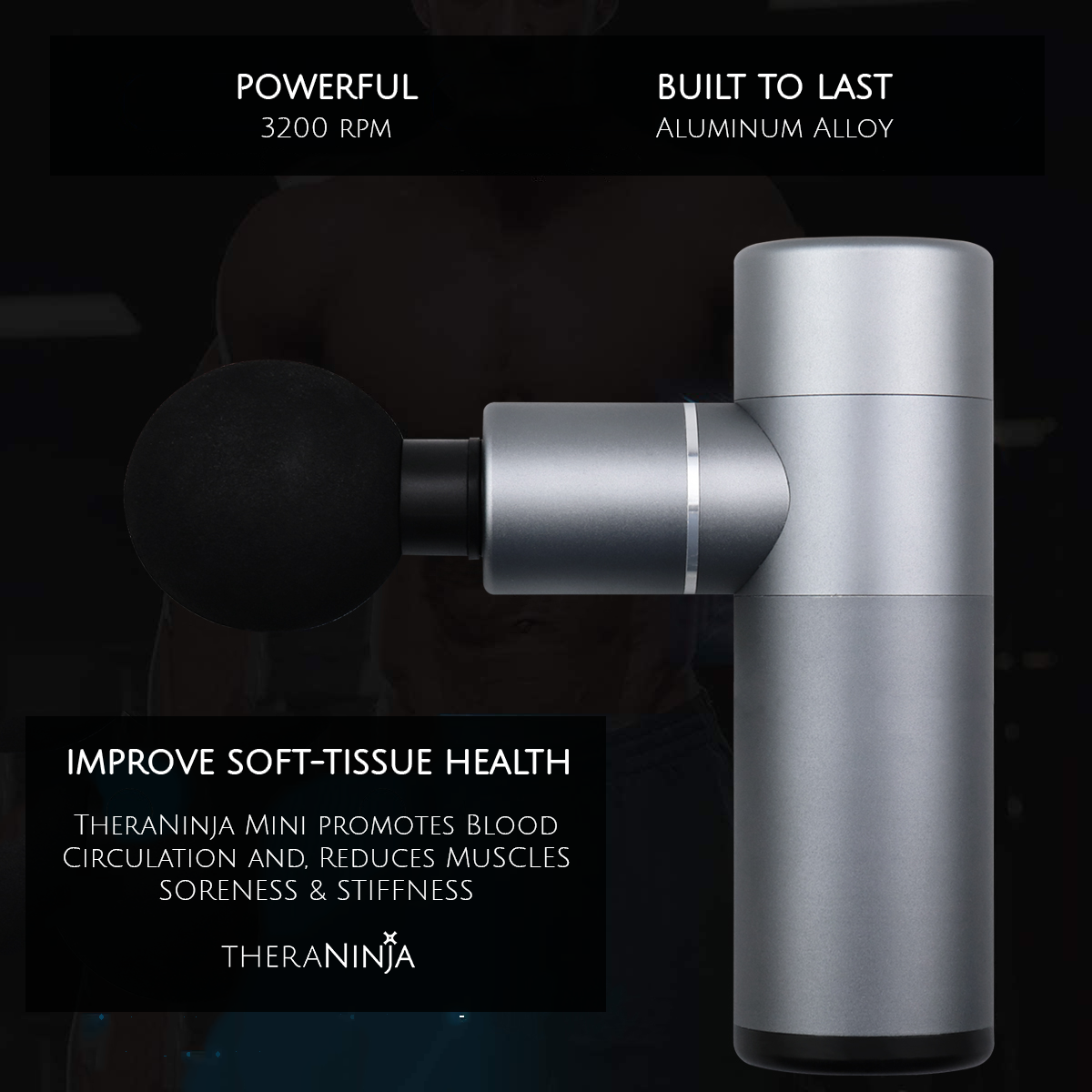 TheraNinja Mini Percussion Massage Device v2.0